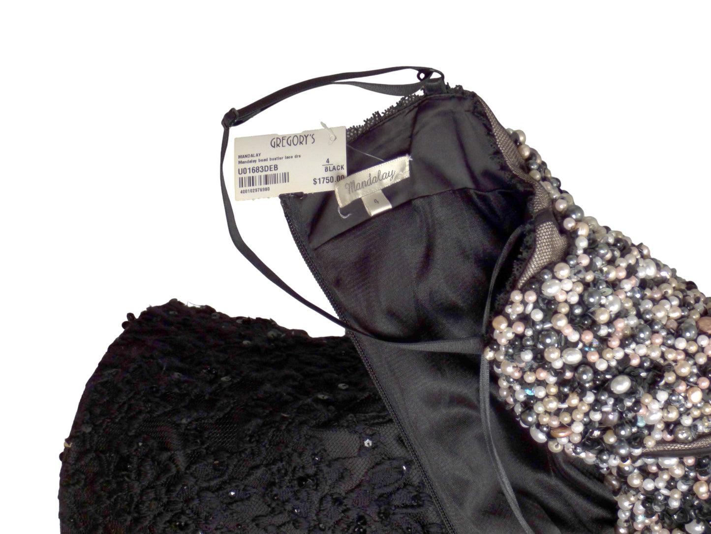 MANDALAY- NWT Black Bustier Lace Dress, Size 4