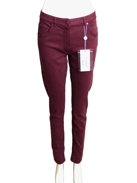 MAISON MARTIN MARGIELA- NWT 2013 Burgundy Denim Jeans, Size 8