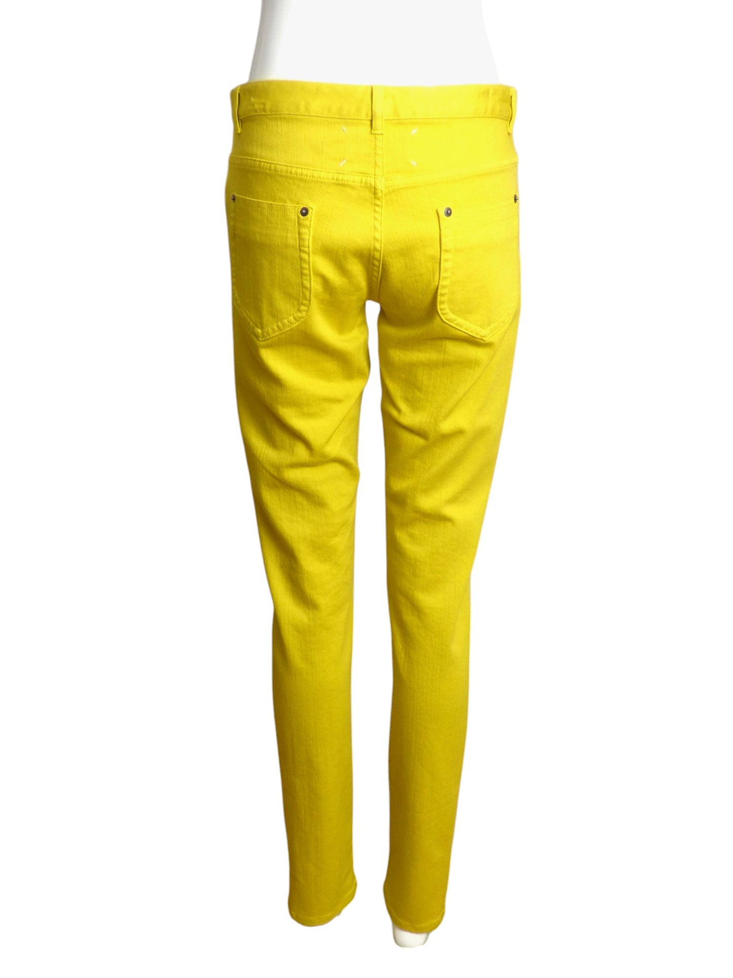 MAISON MARTIN MARGIELA- NWT 2012 Yellow Denim Jeans, Size 8