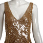 TEMPERLEY-NWT Gold Sequin & Chiffon Evening Gown, Size 4