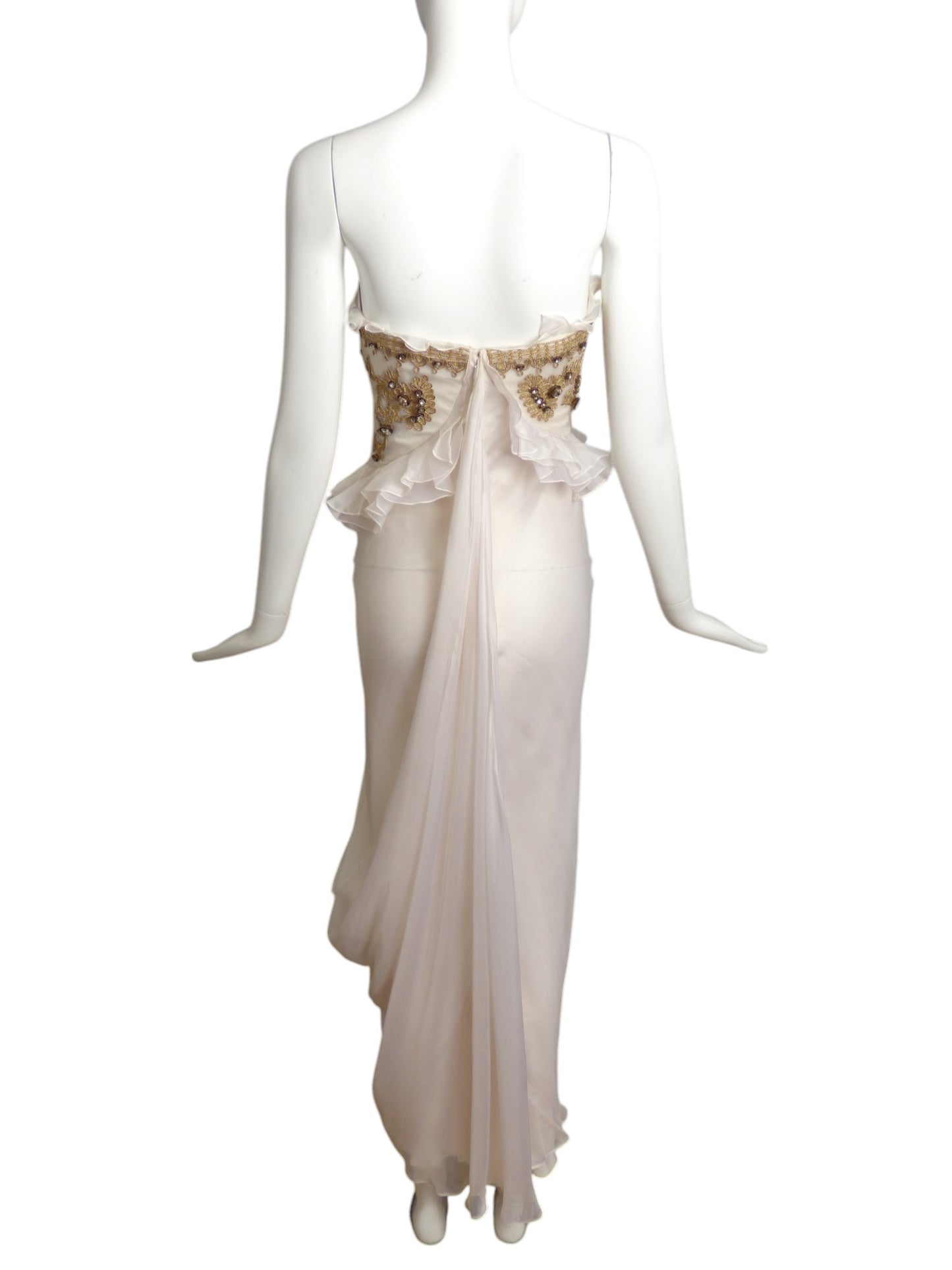 TEMPERLEY-NWT Beaded Chiffon Evening Gown, Size 4