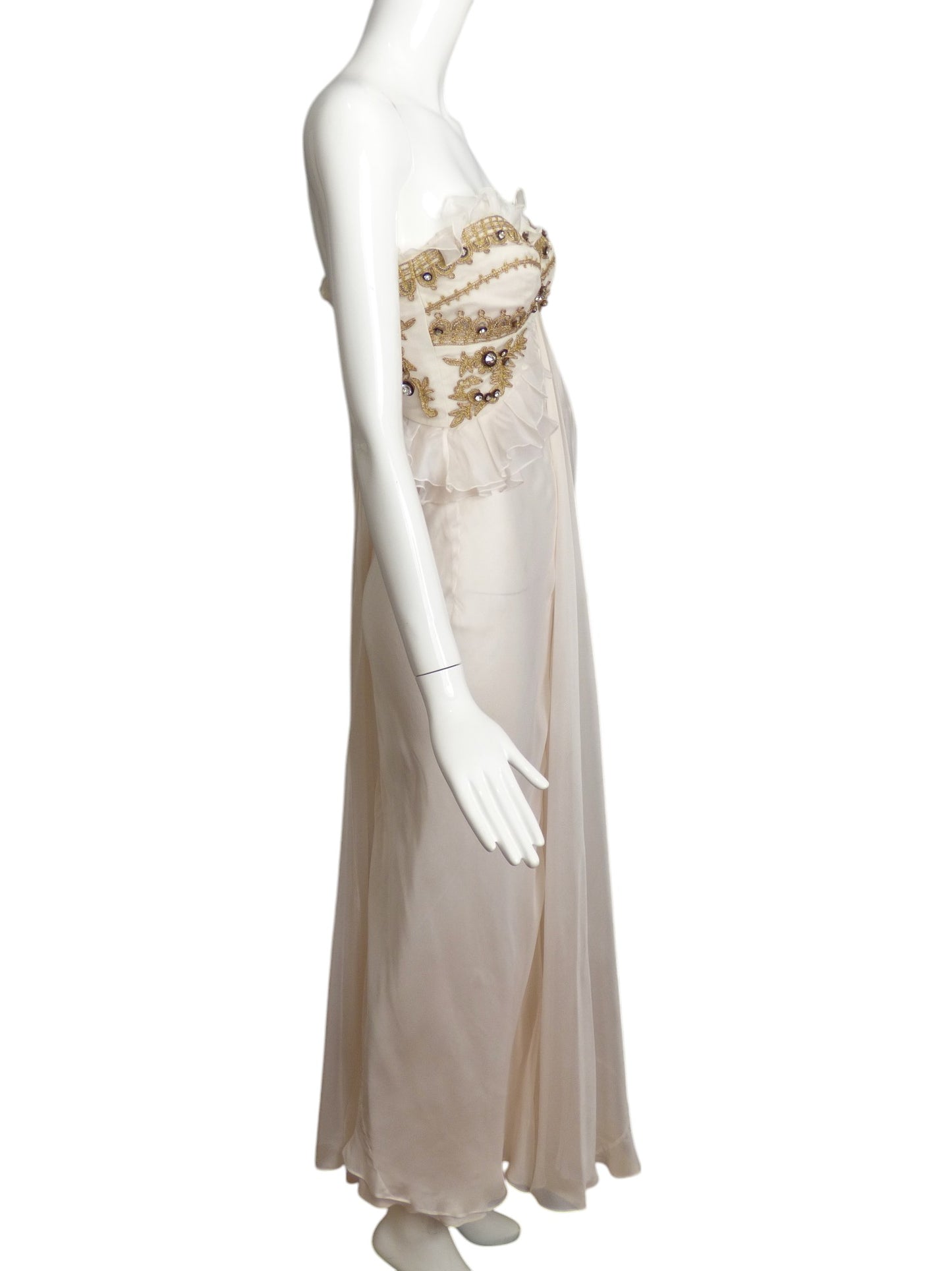 TEMPERLEY-NWT Beaded Chiffon Evening Gown, Size 4