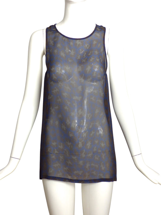 CHRISTOPHER KANE- Chiffon Print Tank Top, Size 10