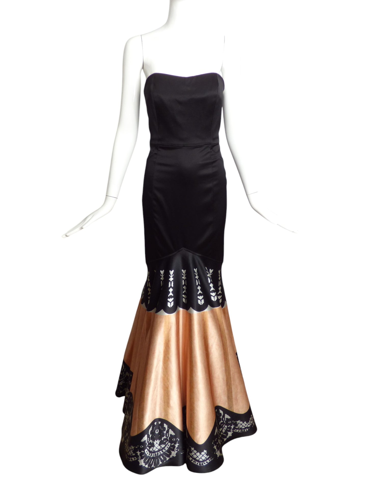 TEMPERLEY- NWT 2011 Satin Print Ballgown, Size 8