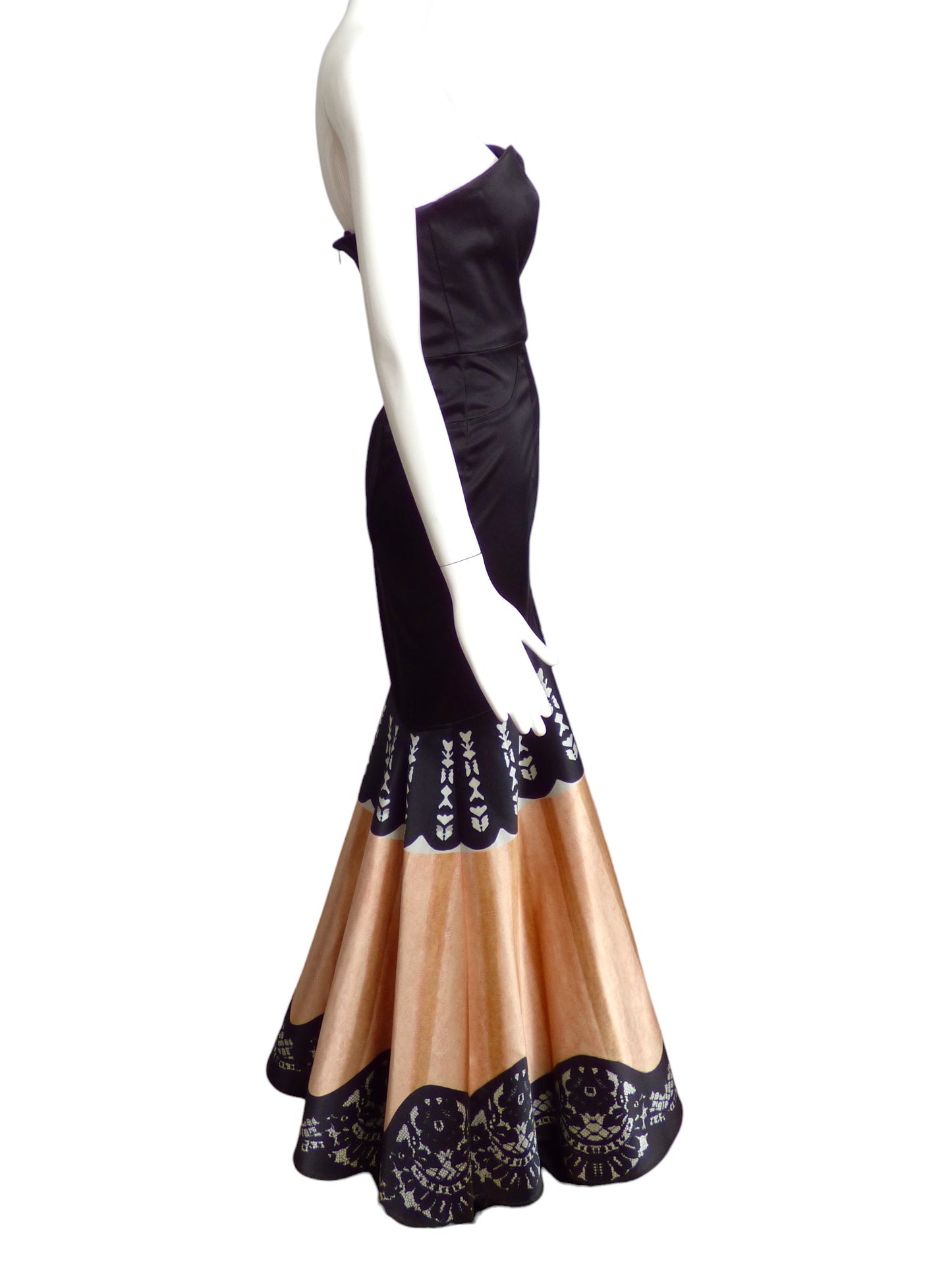 TEMPERLEY- NWT 2011 Satin Print Ballgown, Size 8