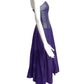 MICHAEL HOBAN- 1980s Purple Leather & Suede Dress, Size 2