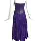 MICHAEL HOBAN- 1980s Purple Leather & Suede Dress, Size 2