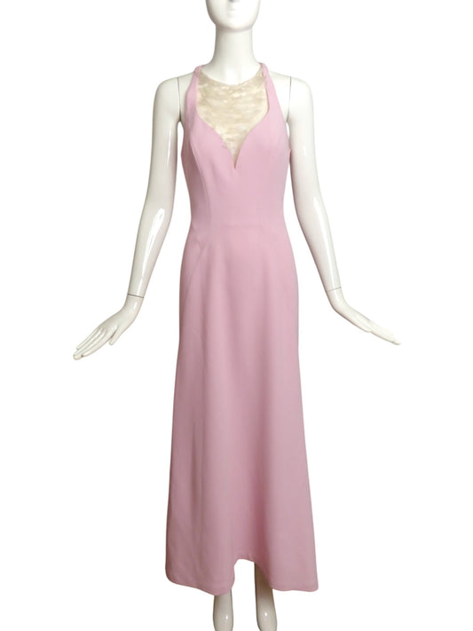 THIERRY MUGLER- 1990s Pink Crepe & Paillette Gown, Size 6