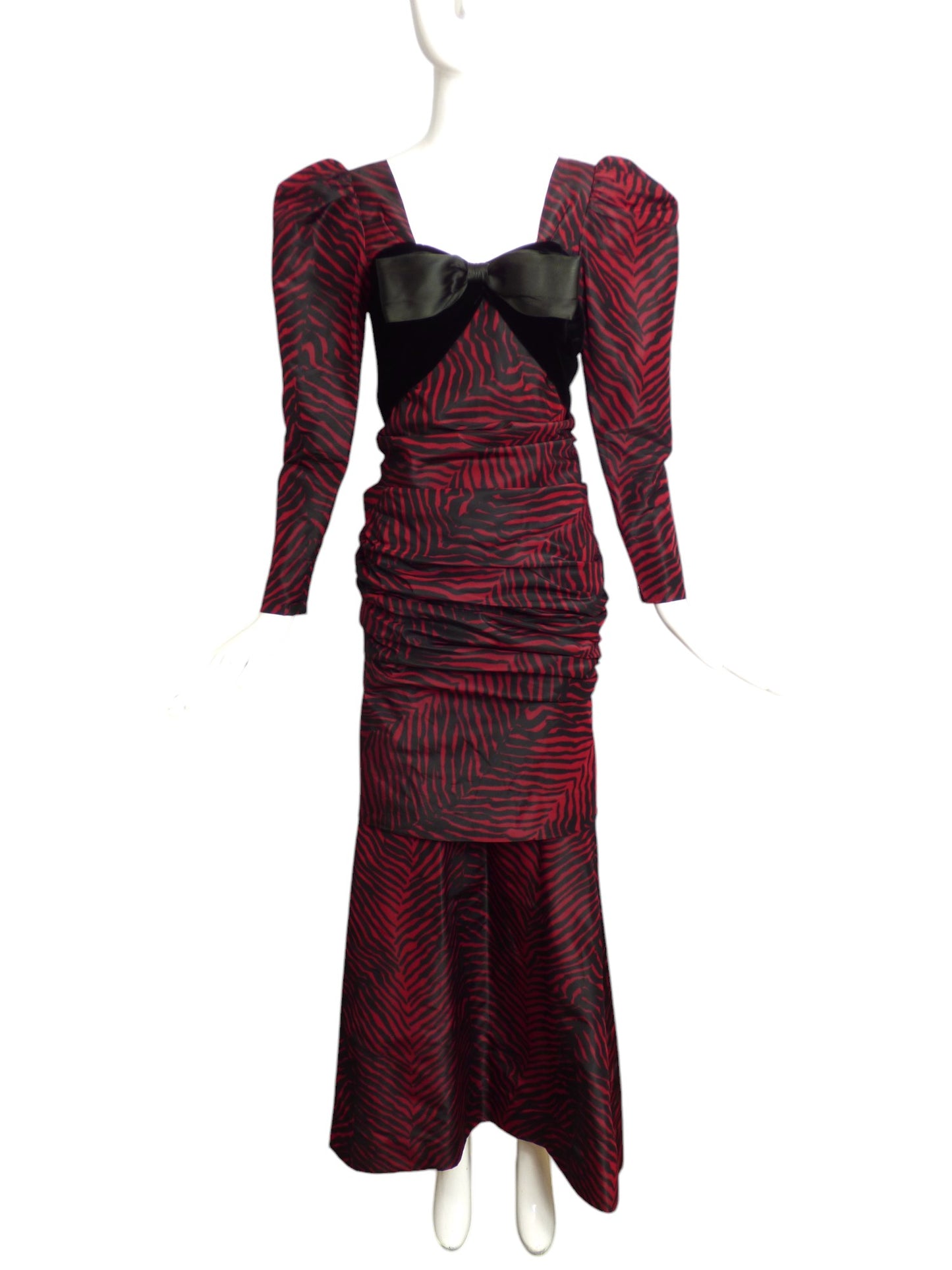 GIVENCHY- 1984 Animal Print Evening Gown, Size 4