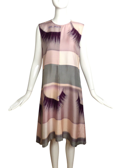 CELINE-Silk Eyelash Print Dress, Size-8