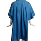 AS IS- 1950s Blue Taffeta Evening Coat, Size 6