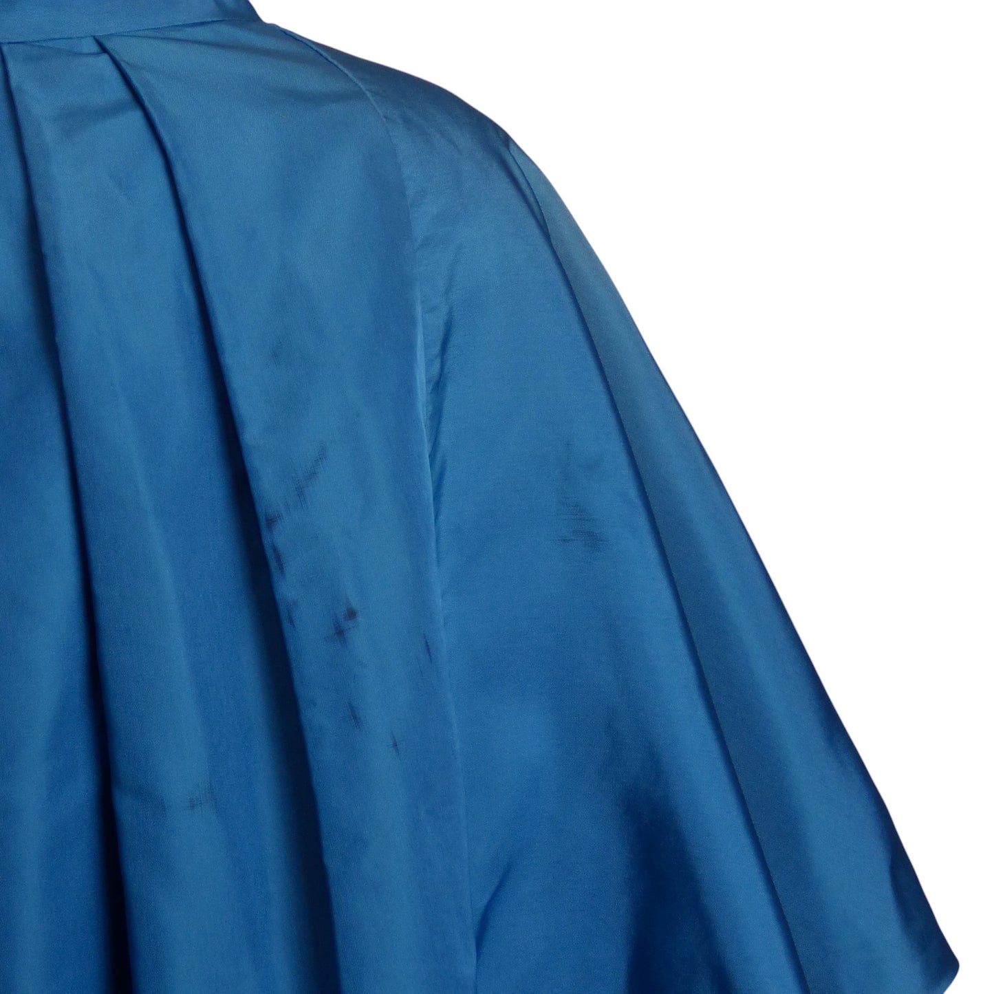 AS IS- 1950s Blue Taffeta Evening Coat, Size 6