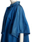 AS IS- 1950s Blue Taffeta Evening Coat, Size 6