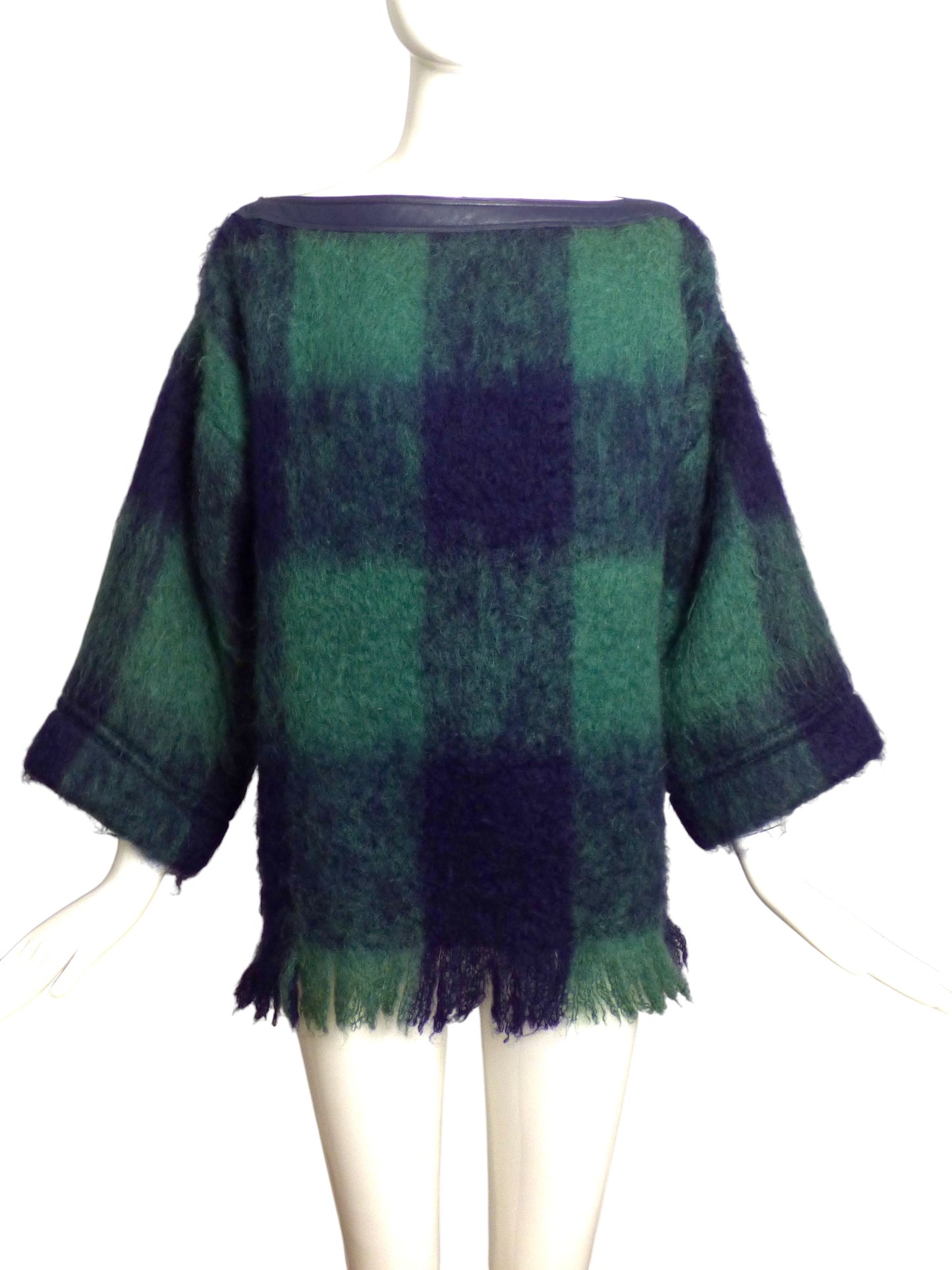 BONNIE CASHIN- 1958 Mohair & Leather Top, Size 8