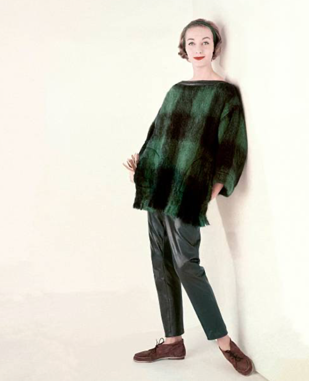 BONNIE CASHIN- 1958 Mohair & Leather Top, Size 8