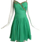 ORIGINAL BY RUDOLF- 1960s Green Beaded Chiffon Party Dress, Size 2