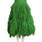 1960s Green Tiered Chiffon Skirt, Size 4