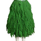 1960s Green Tiered Chiffon Skirt, Size 4