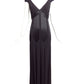 PAULE KA- NWT Black Satin & Jersey Gown, Size 8