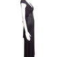 PAULE KA- NWT Black Satin & Jersey Gown, Size 8