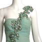 MANDALAY-NWT Aqua Jeweled Chiffon Dress, Size 6