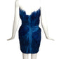 MANDALAY- NWT 2011 "Blue Swan" Feather Mini Dress, Size 6