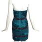 MANDALAY-NWT Dark Teal Rhinestone Cocktail Dress, Size 6