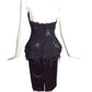 MANDALAY-NWT Black Lace & Satin Feather Party Dress, Size 8