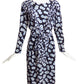 YVES SAINT LAURENT- 1980s Floral Print Silk Dress, Size 2