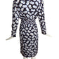 YVES SAINT LAURENT- 1980s Floral Print Silk Dress, Size 2