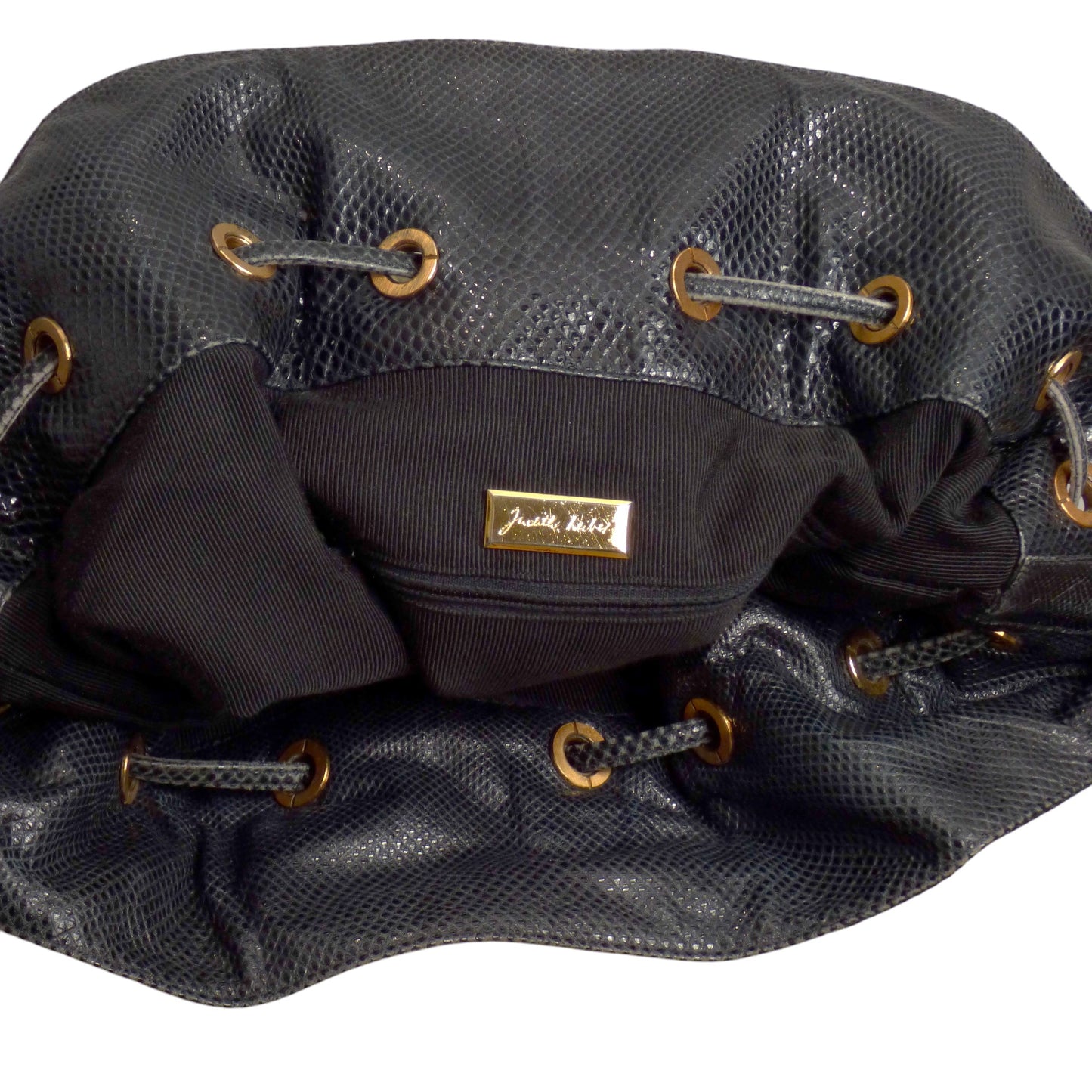 JUDITH LEIBER- 1980s Lizard Skin Bucket Bag