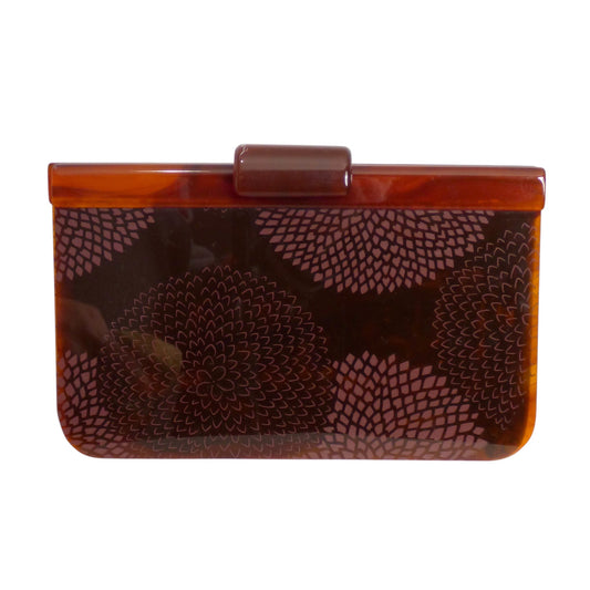 1970s Brown Lucite Clutch