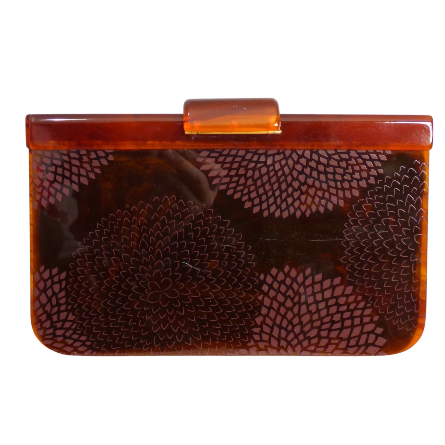 1970s Brown Lucite Clutch