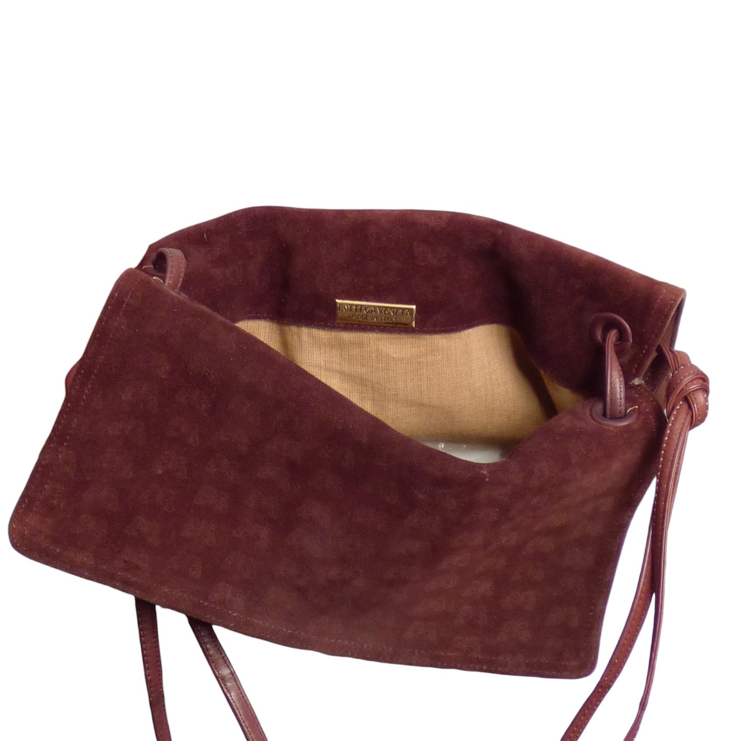 BOTTEGA VENETA- 1970s Suede Jacquard Bag