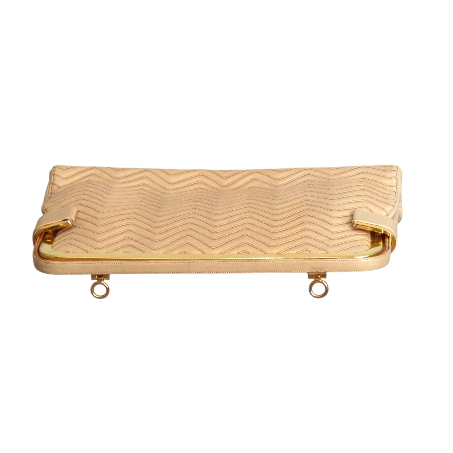 JUDITH LEIBER- 1980s Soutache Leather Clutch