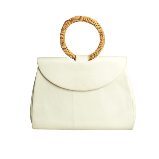 1960s Ivory Leather Purse