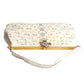 ED B. ROBINSON- 1950s White Beaded Evening Bag