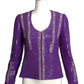 ANDRE LAUG- Purple Sequin Evening Jacket, Size 2