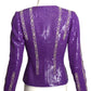 ANDRE LAUG- Purple Sequin Evening Jacket, Size 2