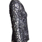 FE ZANDI- Silver Sequin Cutout Blazer, Size 2