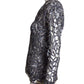 FE ZANDI- Silver Sequin Cutout Blazer, Size 2