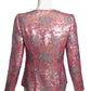 ANDRE LAUG- Pink Sequin Cocktail Blazer, Size-4