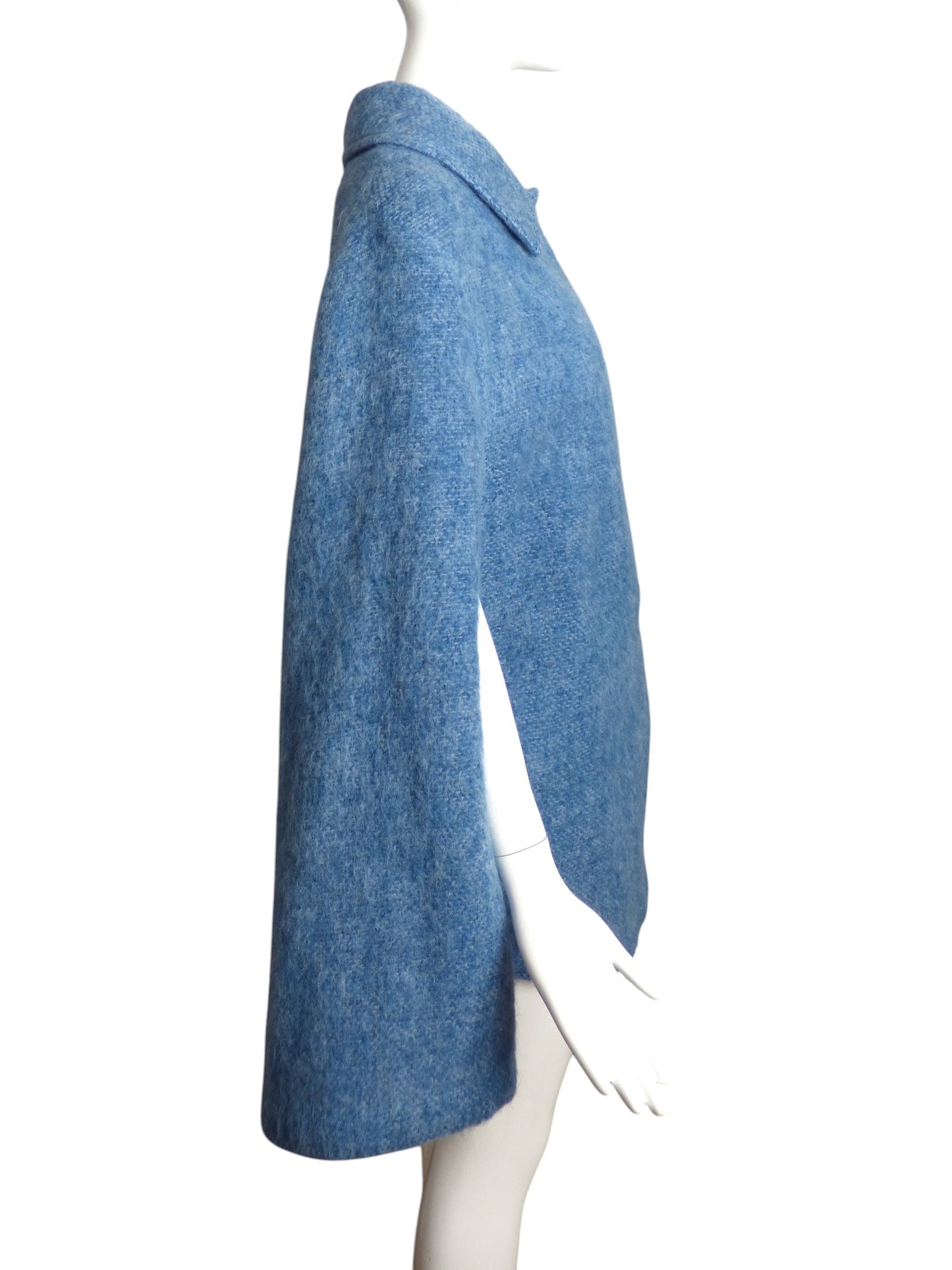 1960s Blue Mohair Cape, Size 6