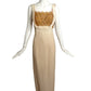 NINA RICCI- AS IS 1950s Ivory Crepe & Gold Lace Ensemble, Size 8