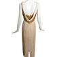 NINA RICCI- AS IS 1950s Ivory Crepe & Gold Lace Ensemble, Size 8