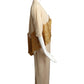 NINA RICCI- AS IS 1950s Ivory Crepe & Gold Lace Ensemble, Size 8