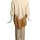 NINA RICCI- AS IS 1950s Ivory Crepe & Gold Lace Ensemble, Size 8