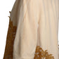 NINA RICCI- AS IS 1950s Ivory Crepe & Gold Lace Ensemble, Size 8