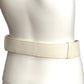 JUDITH LEIBER- 1980s White Reptile Skin Adjustable Belt