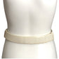 JUDITH LEIBER- 1980s White Reptile Skin Adjustable Belt